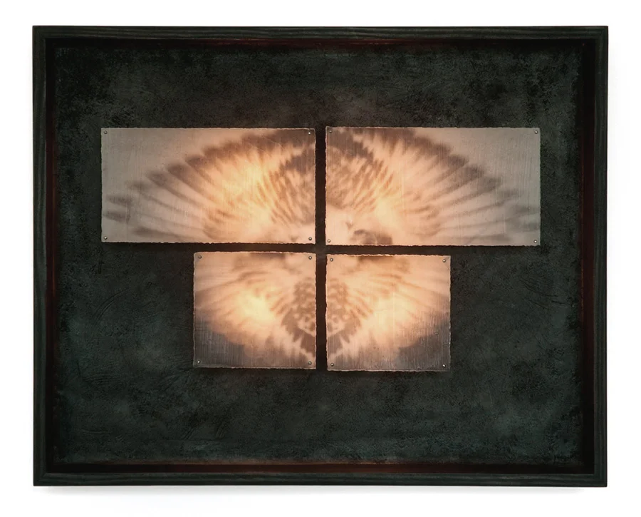 Saint Mark's Square I , 2008 Wood box, photography, encaustic, steel and lights 13" x 16.25" x 3.5"