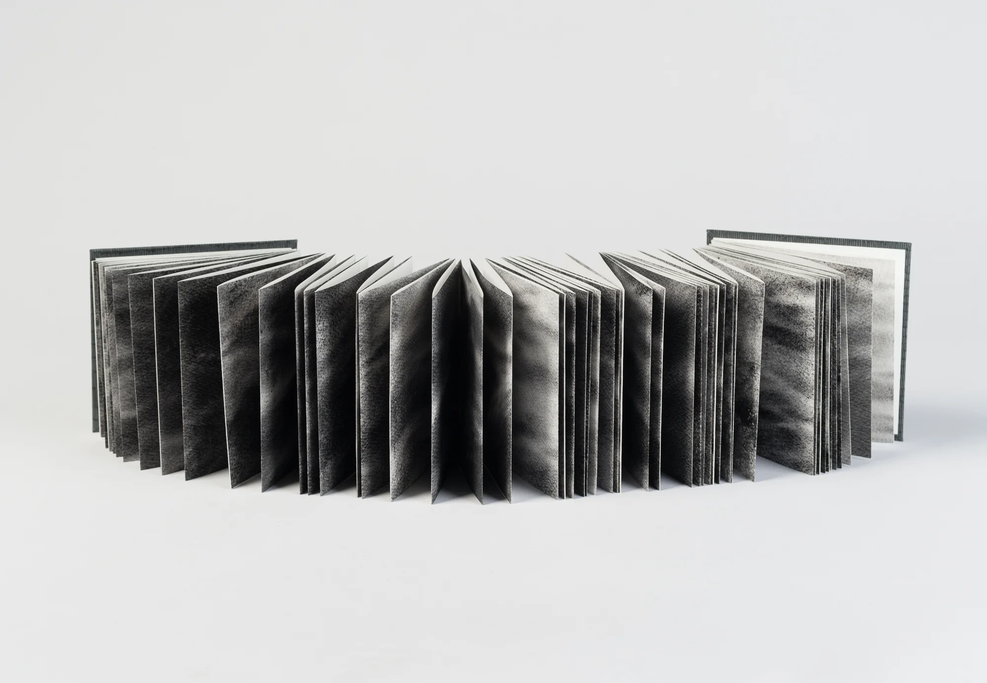 one hundred seas , 2017 102 page accordion book, printed on Hahnemuhle Rice Paper Cover Artwork by Samantha Bates Cover Design by Lucang Huang edition of 5