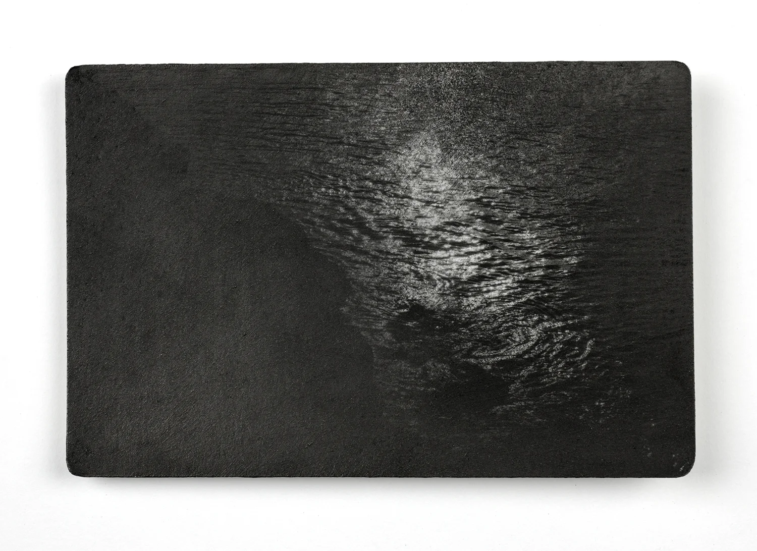 Elegy (Ripples) , 2017 Archival Pigment Print, Graphite, Wax 3.625" x 5.5"