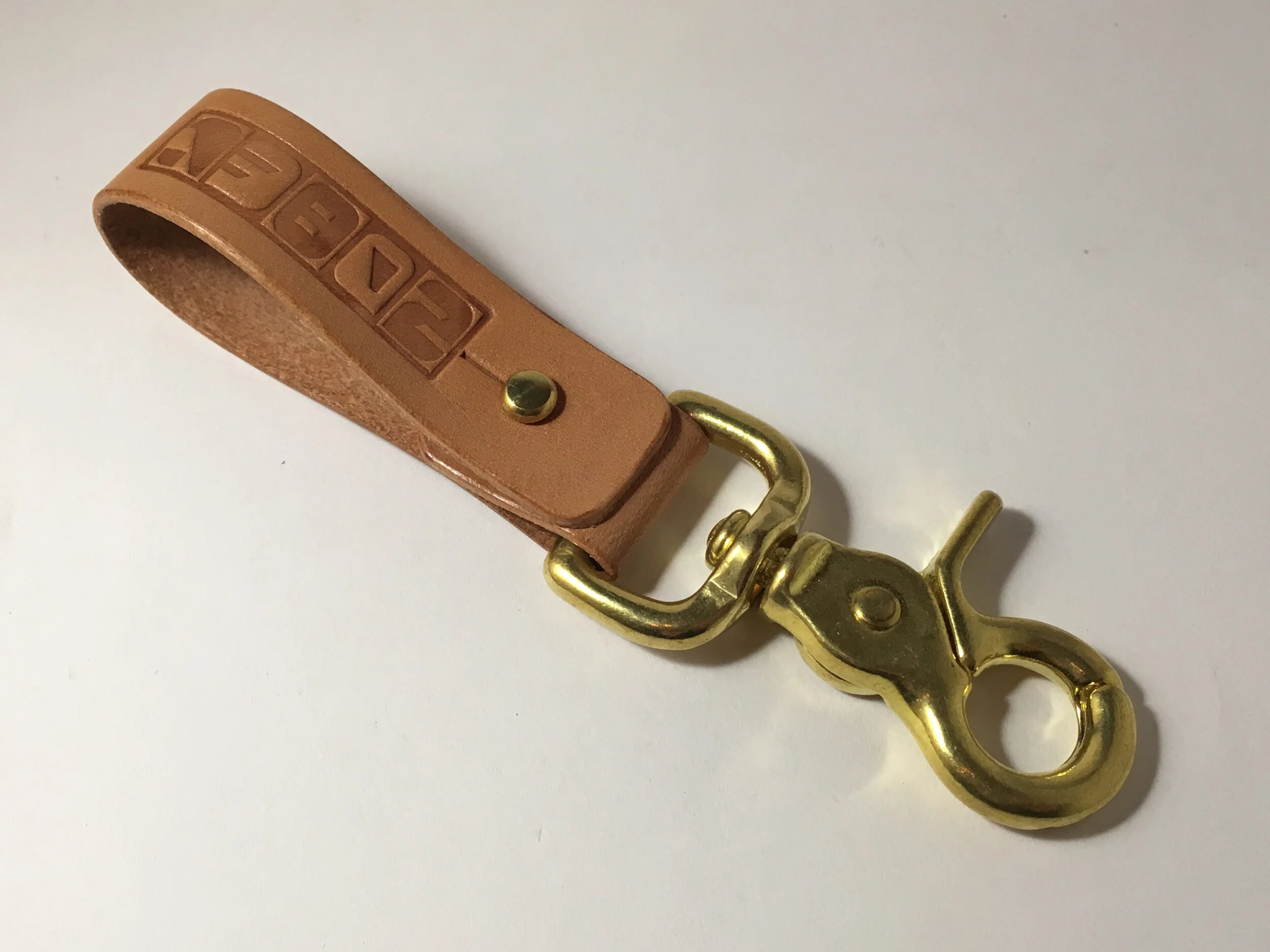 Leather Key Fob w/ Brass Hardware