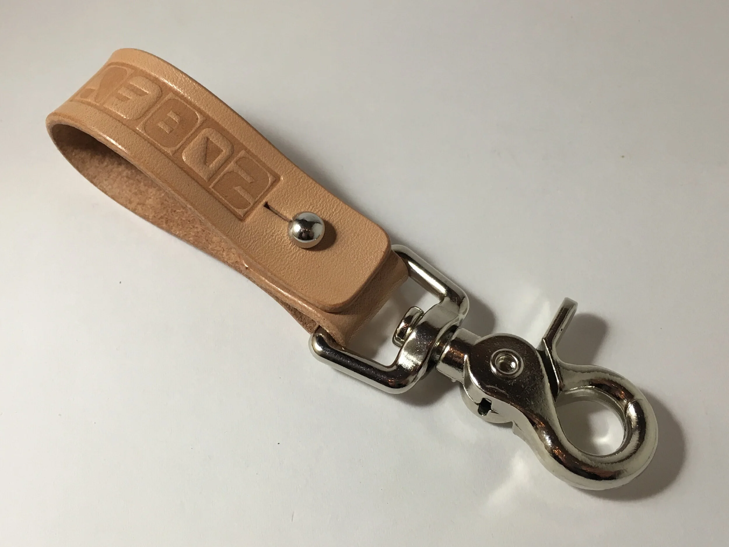 Leather Key Fob w/ Nickel Plate Hardware