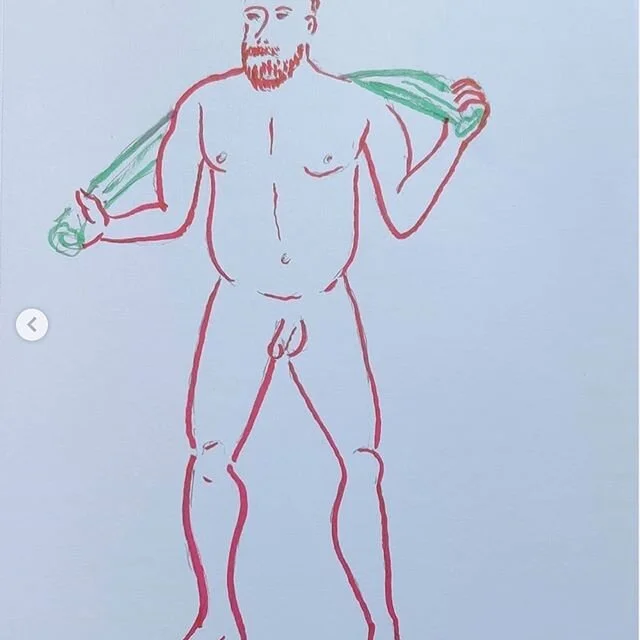 A drawing of model @chuckhettinger by MNDG artist @teekaysnakedart . Re-posted with permission.

#mensnakeddrawing #MNDonline #naturist