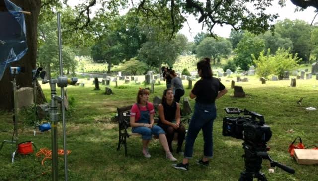 On set of the pilot episode of Ghost Girl