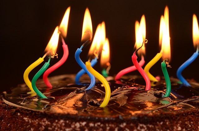 serial killer birthday cake candles chocolate share