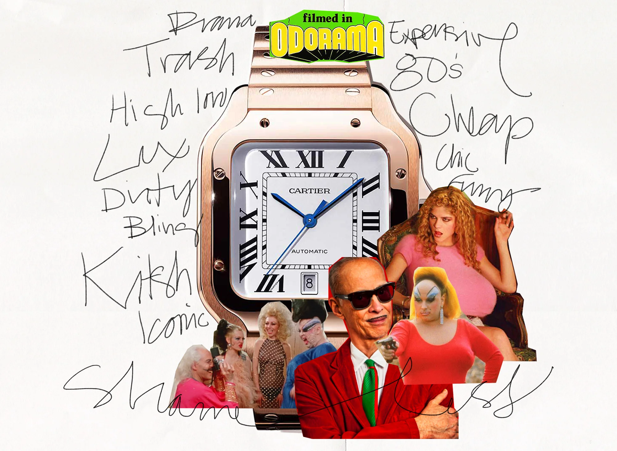 The concept for Shameless: John Waters’ trash aesthetic meets high end jewelry