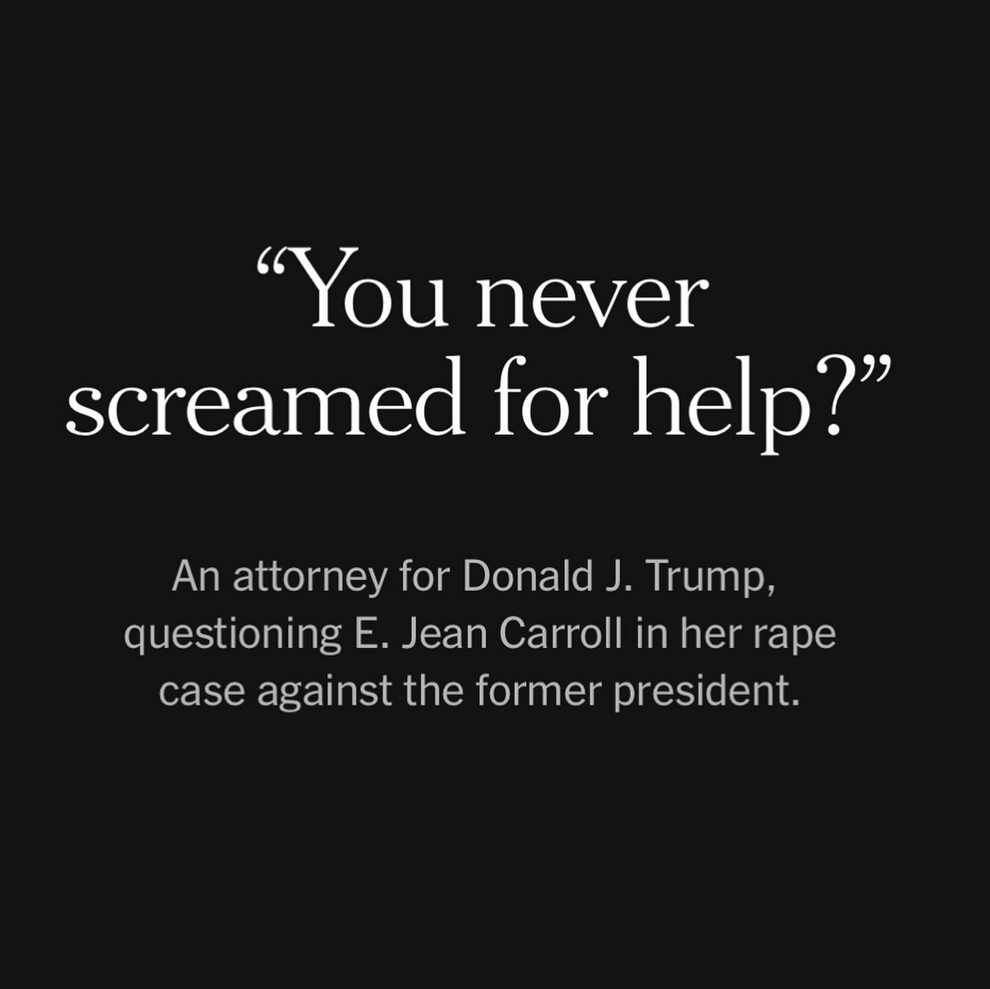 A little history:

The question of why rape victims don&rsquo;t scream (of which there are many reasons, among them fear or freezing) is one that can be traced as far back as the first rape trial in U.S. history for which there is a published record: