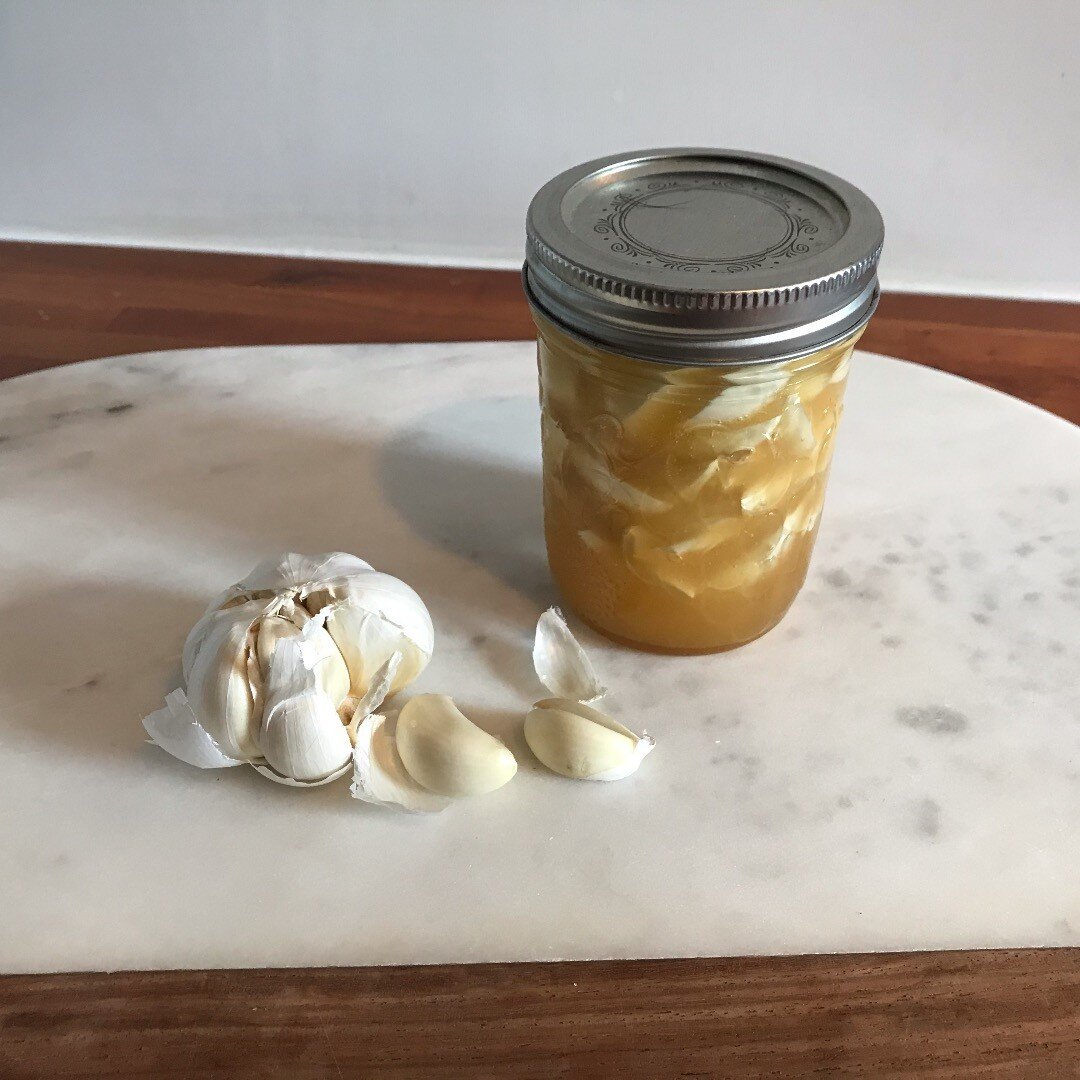 Fermented garlic honey? Sounds a bit off putting. However, the health benefits far outweigh its title.

Fresh garlic contains an amino acid called alliin. When the clove is crushed or chopped, an enzyme, alliinase, is released 
Alliin and alliinase i