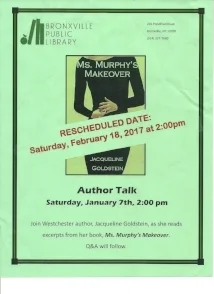 Christine rescheduled my Author Talk, and the day dawned bright and sunny - and stayed that way! No snow!