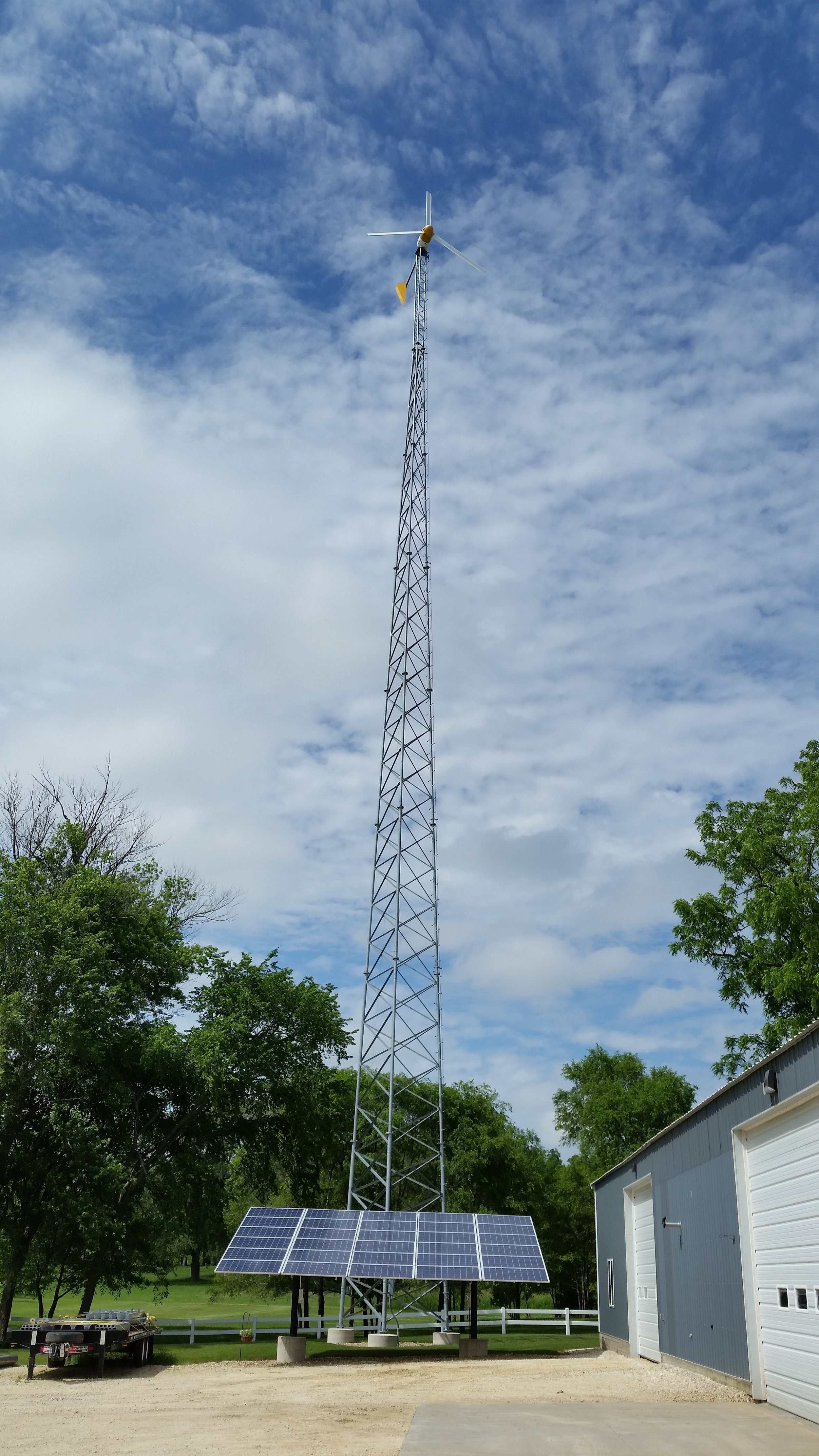 Solar &amp; Wind Setup at Wulfekuhle Electric Offices