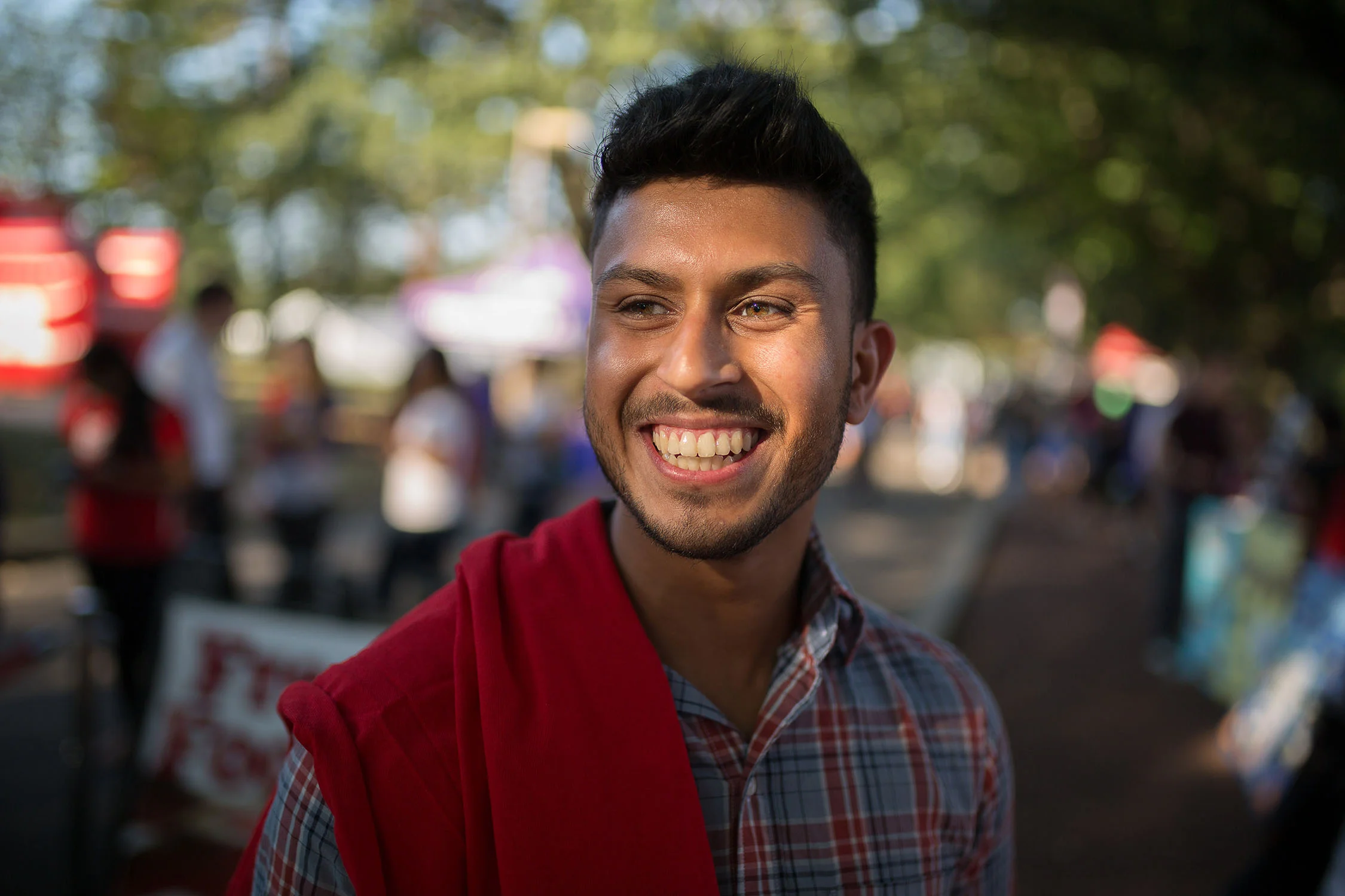 Smiling student