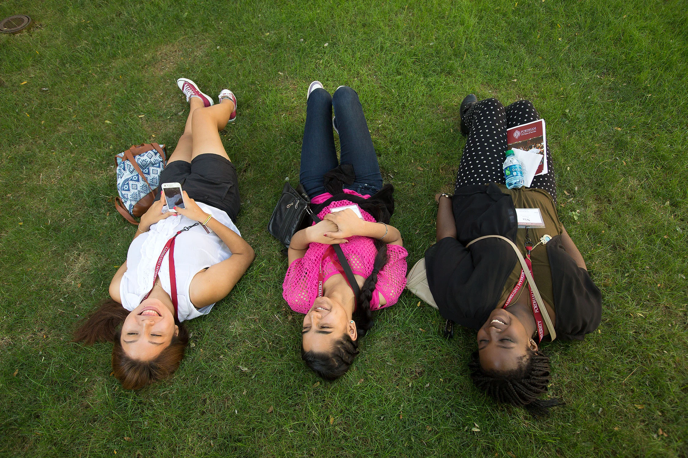 Students relax on campus