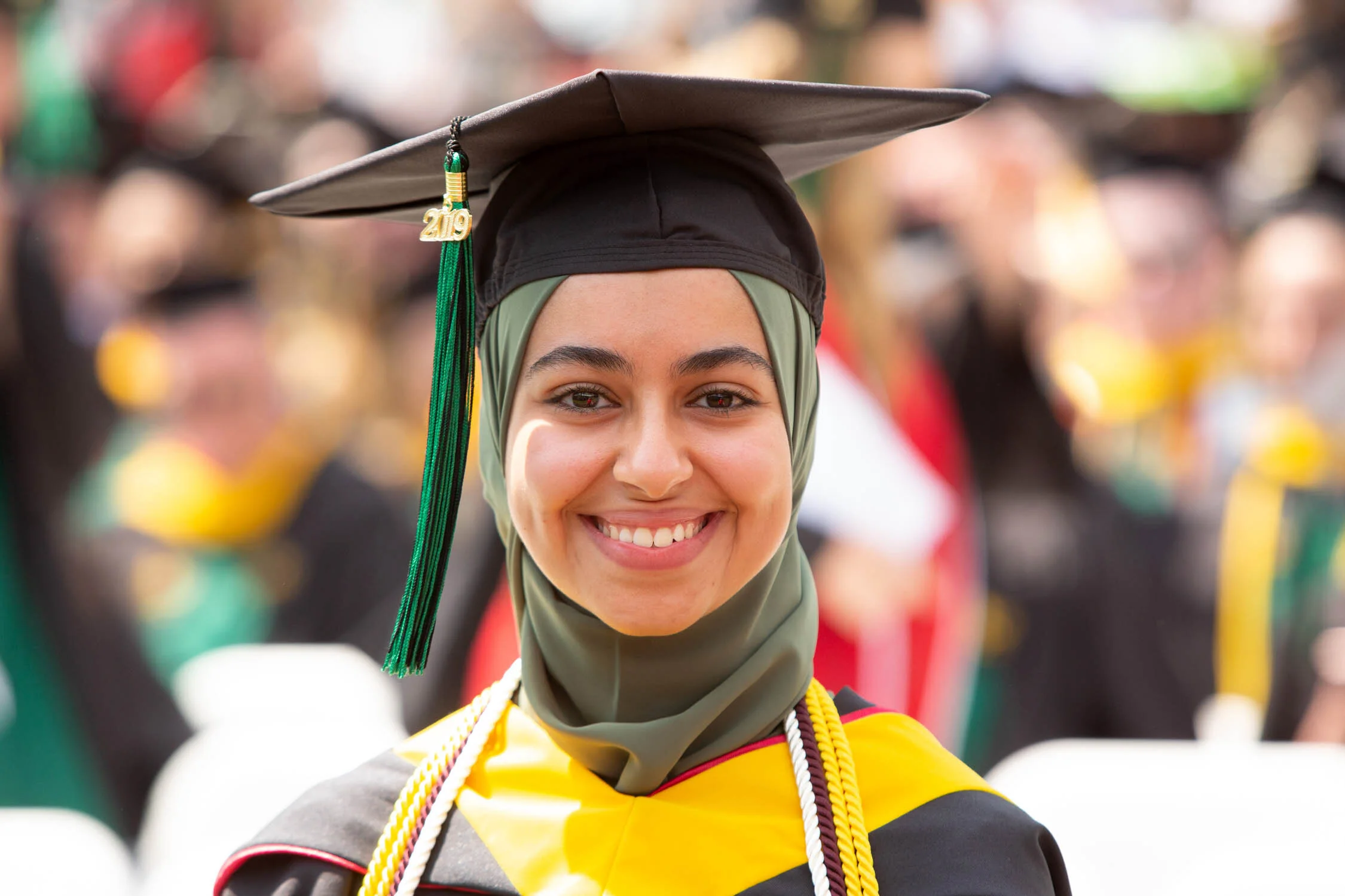 A student graduates from Rutgers University.