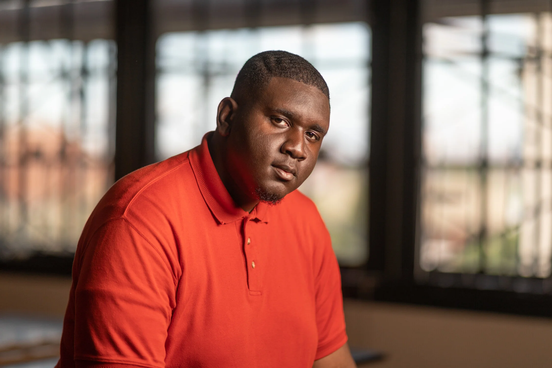 Portrait of a student in a NYC classroom.