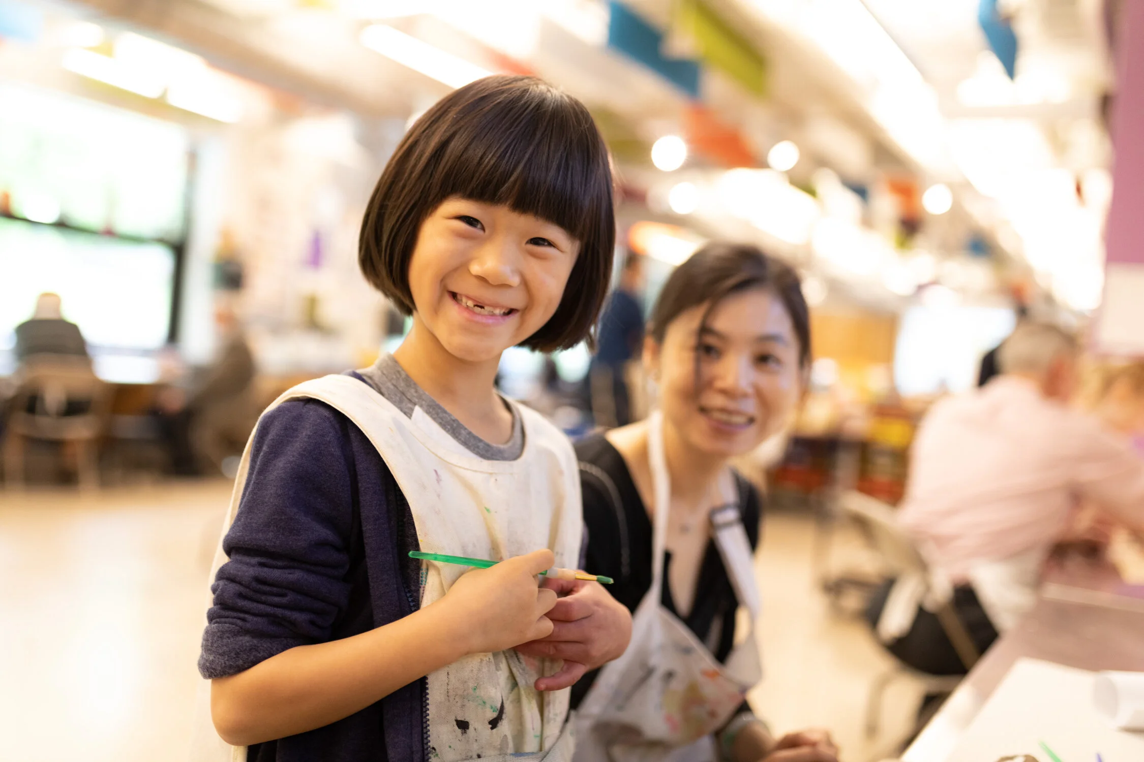 Students enjoy art class at a private independent school in New Jersey.