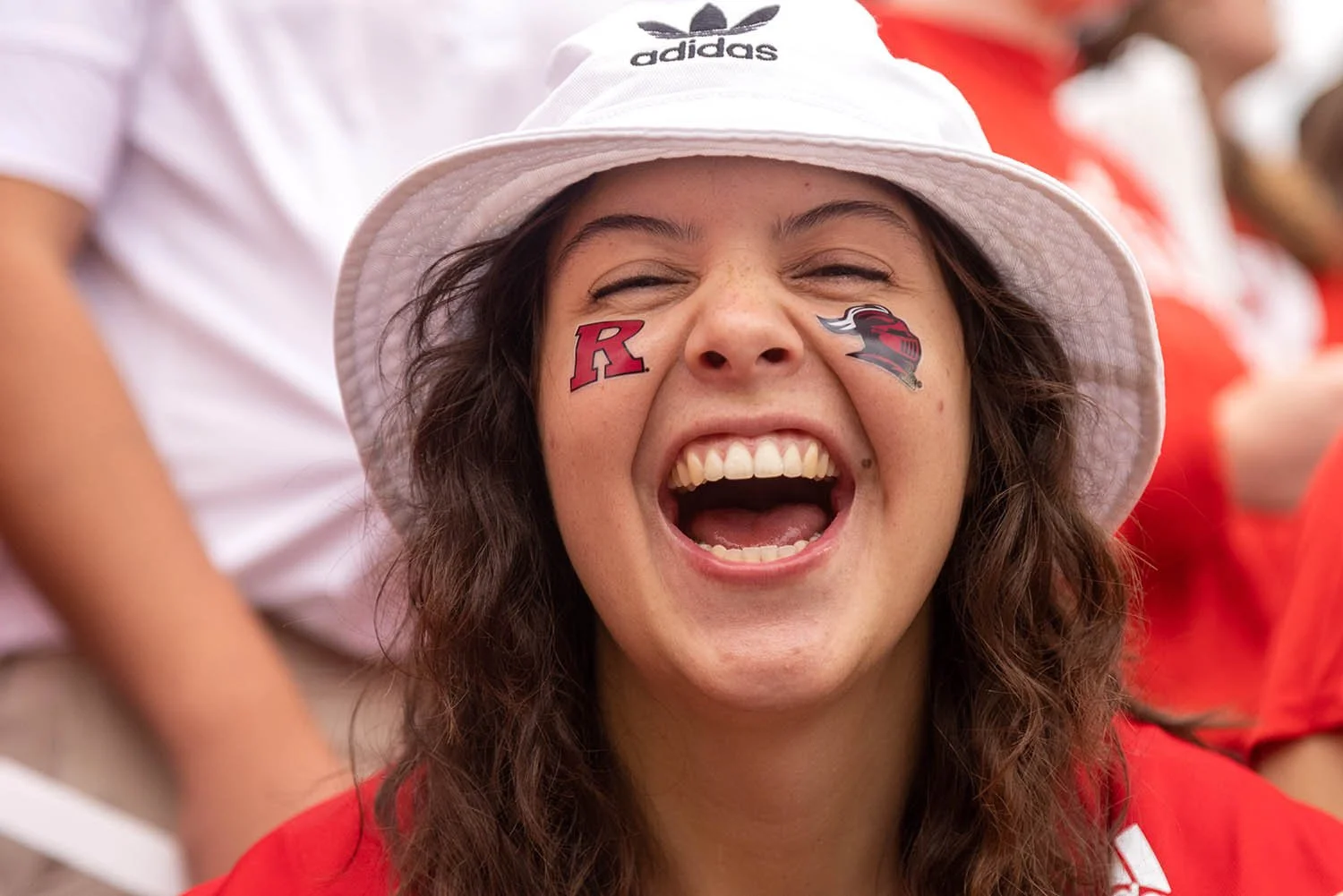 A happy college student for a higher education marketing campaign.