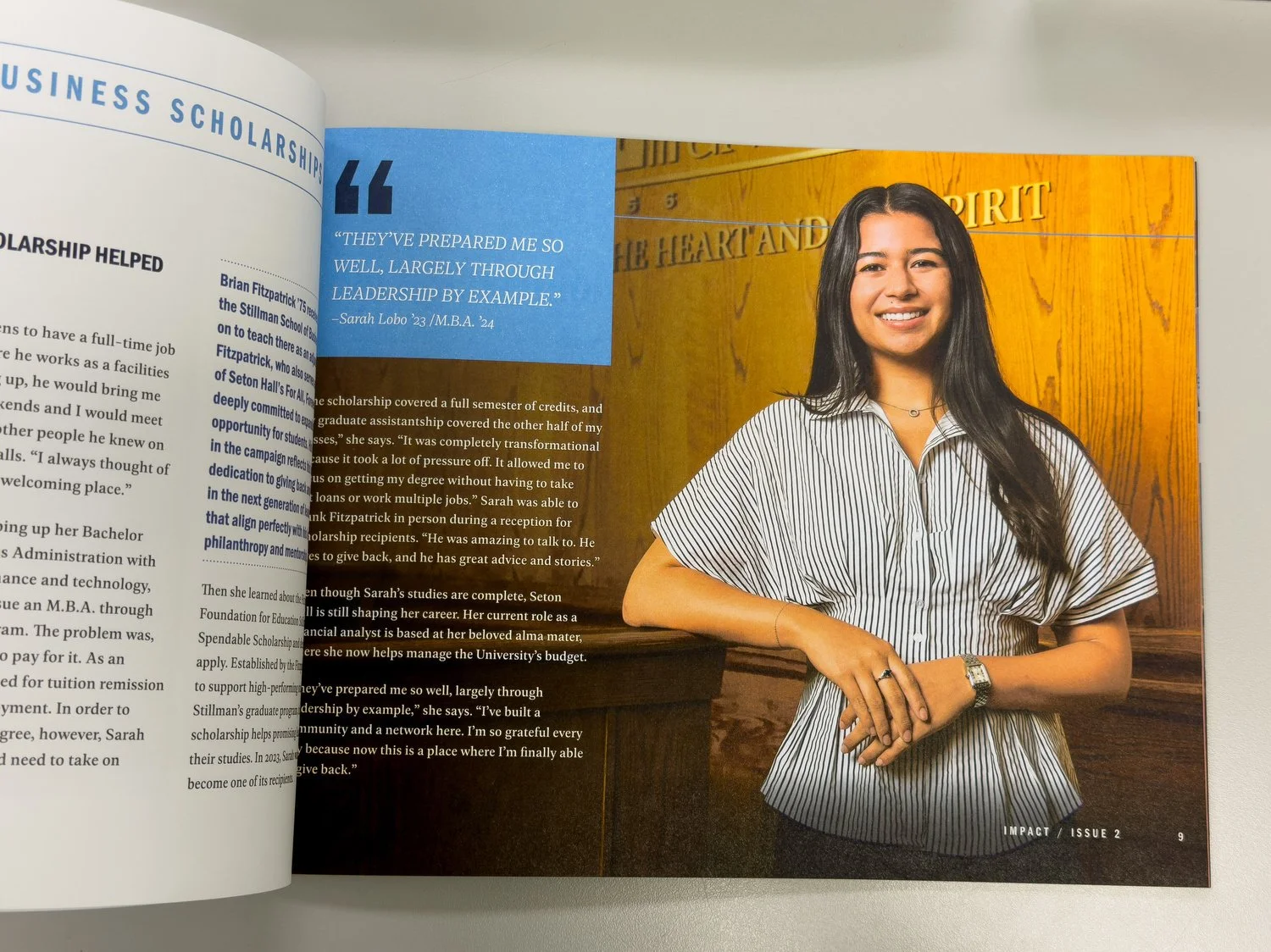 Magazine portraits for Seton Hall University 