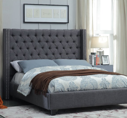 Upholstered Bed | Tiny Bits Home Tour