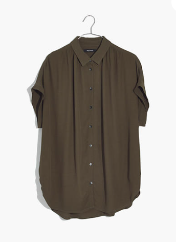 Madewell Green Drapey Shirt