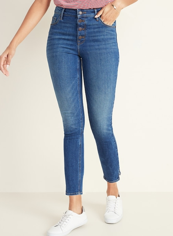 Old Navy High-Waist Rockstar Button Fly Jeans