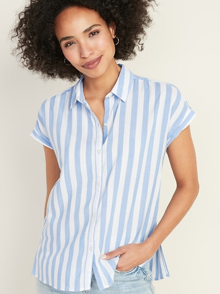 Old Navy Relaxed Cap-Sleeve Shirt