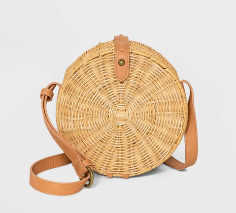 Straw Rattan Circle Bag