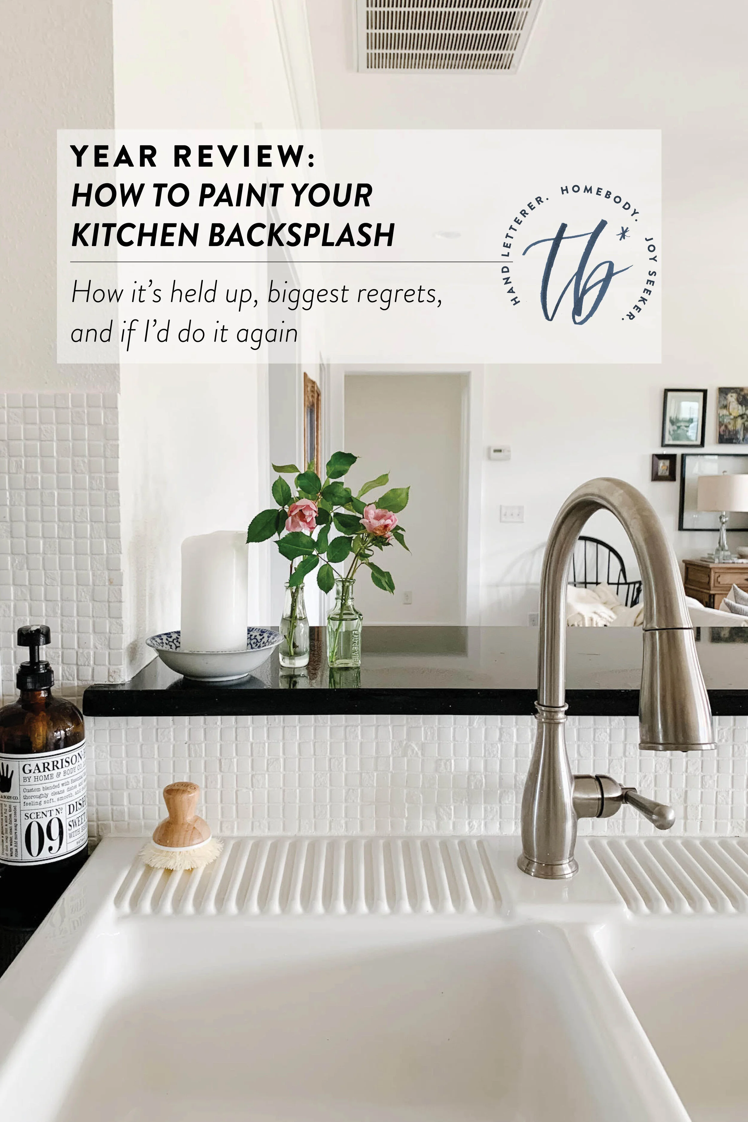 Tiny Bits of Happiness | A Year in Review Painted Backsplash
