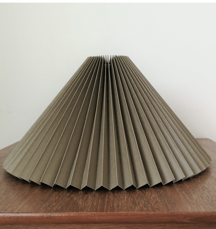Army Green Knife Pleat Lampshade