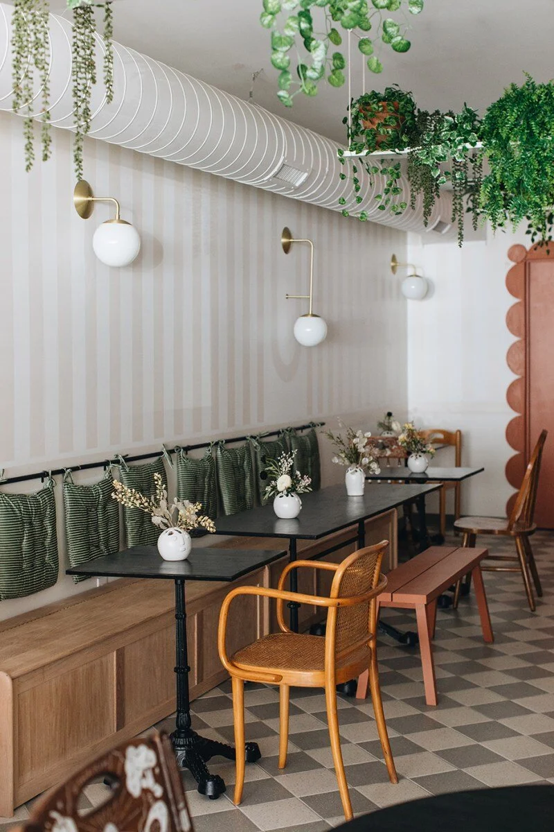 Sarah Sherman Samuel design for Gaia Cafe article via Domino Magazine Photography John Stoffer