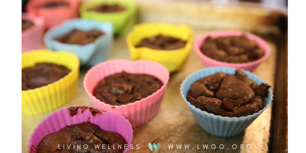 I just discovered that you can place silicone baking molds on a sheet pan and bake muffins just like normal! It takes a few more seconds to fill them since the molds aren't secured inside a muffin pan, but I've found I prefer this to lining a muffin pan because then I can bake more muffins at once. I like to fill the molds only about 1/2 way full to make more muffins out of the batter. It psychologically tricks me in to believing I'm eating more muffins when I eat two 1/2 muffins compared to one whole muffin...works on my son too!