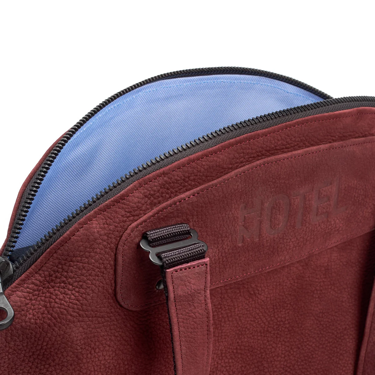 Continental tote bag leather nubuck auburn open.JPG