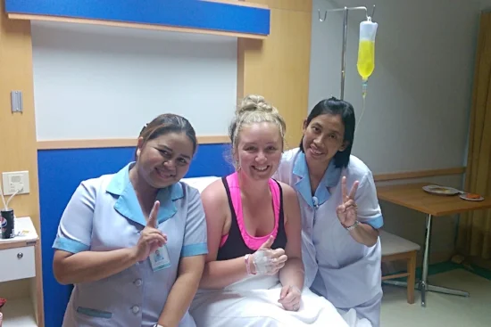 Proof I was in the hospital and was stuck with numerous IV's for medication.