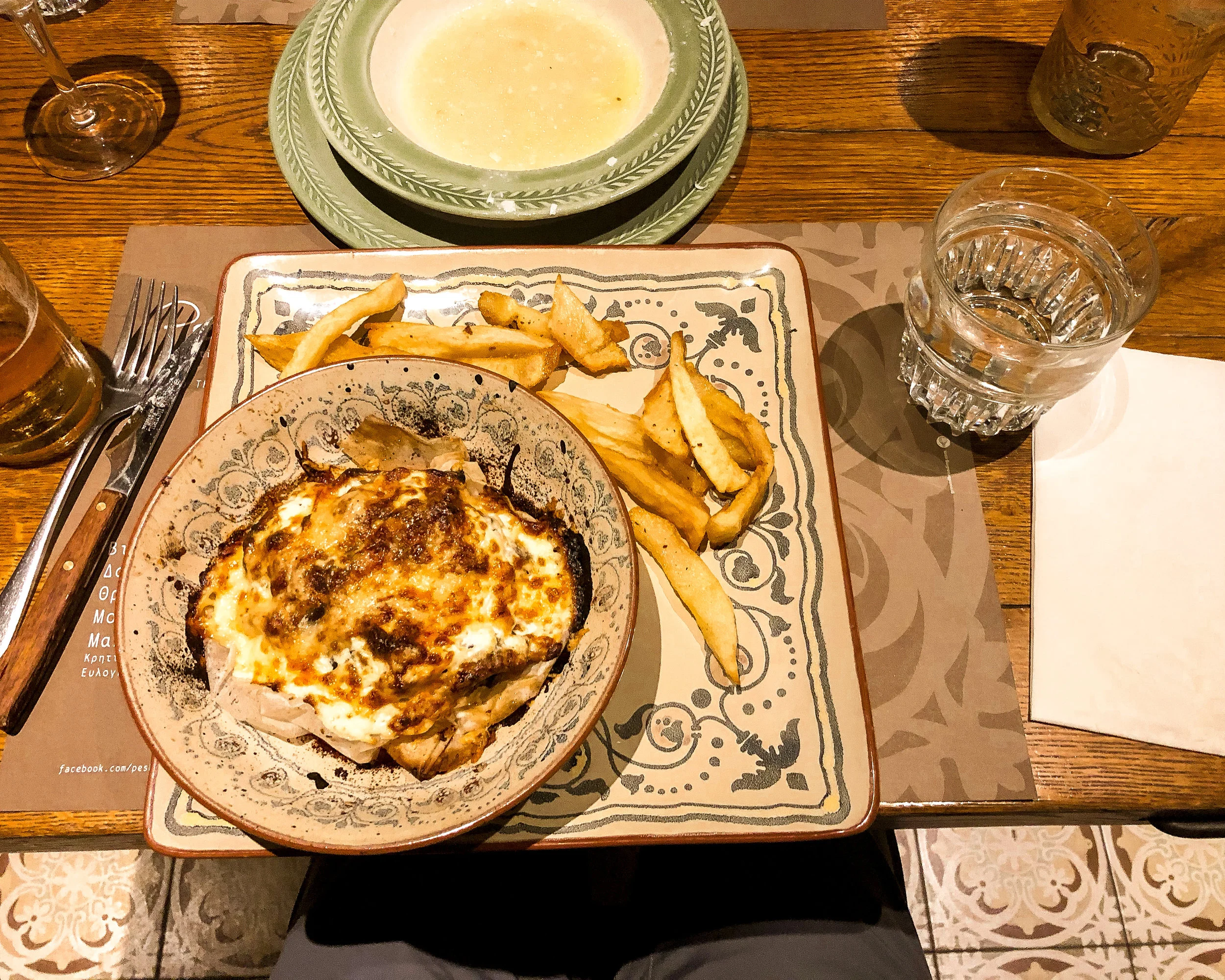 My husband’s dinner, of goat with yogurt cooked in paper. The most savory thing I have ever tried. And see that bowl of broth in the top of the picture? That was the magical dipping sauce left over from the pasta that was used as a delicious way to …