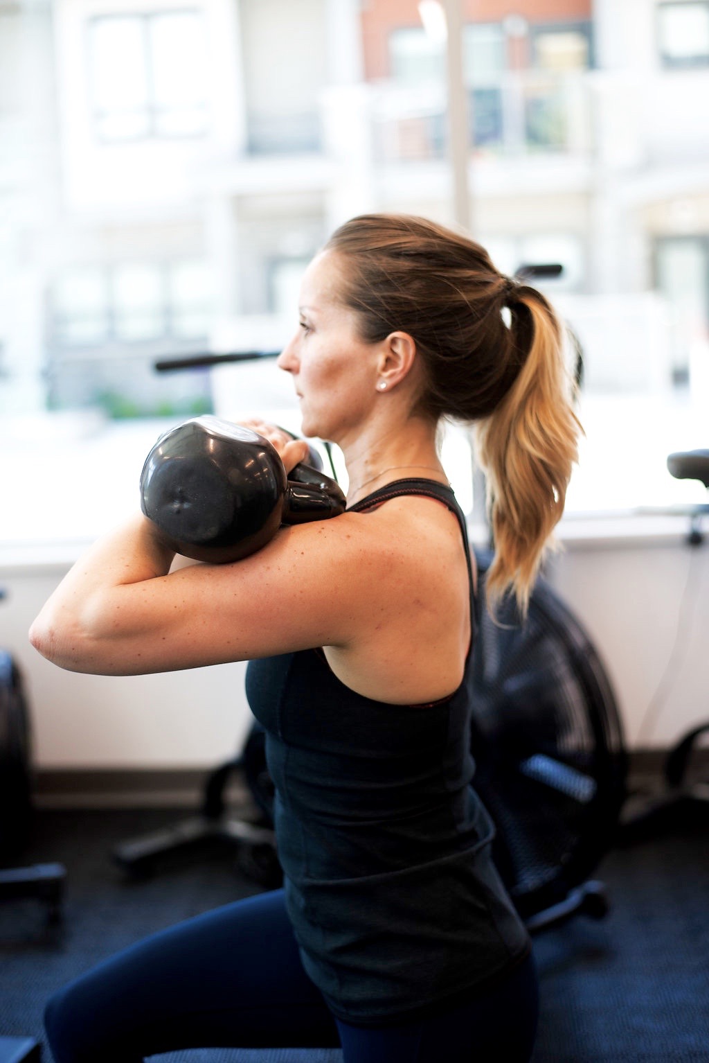 Tracey lifting weights