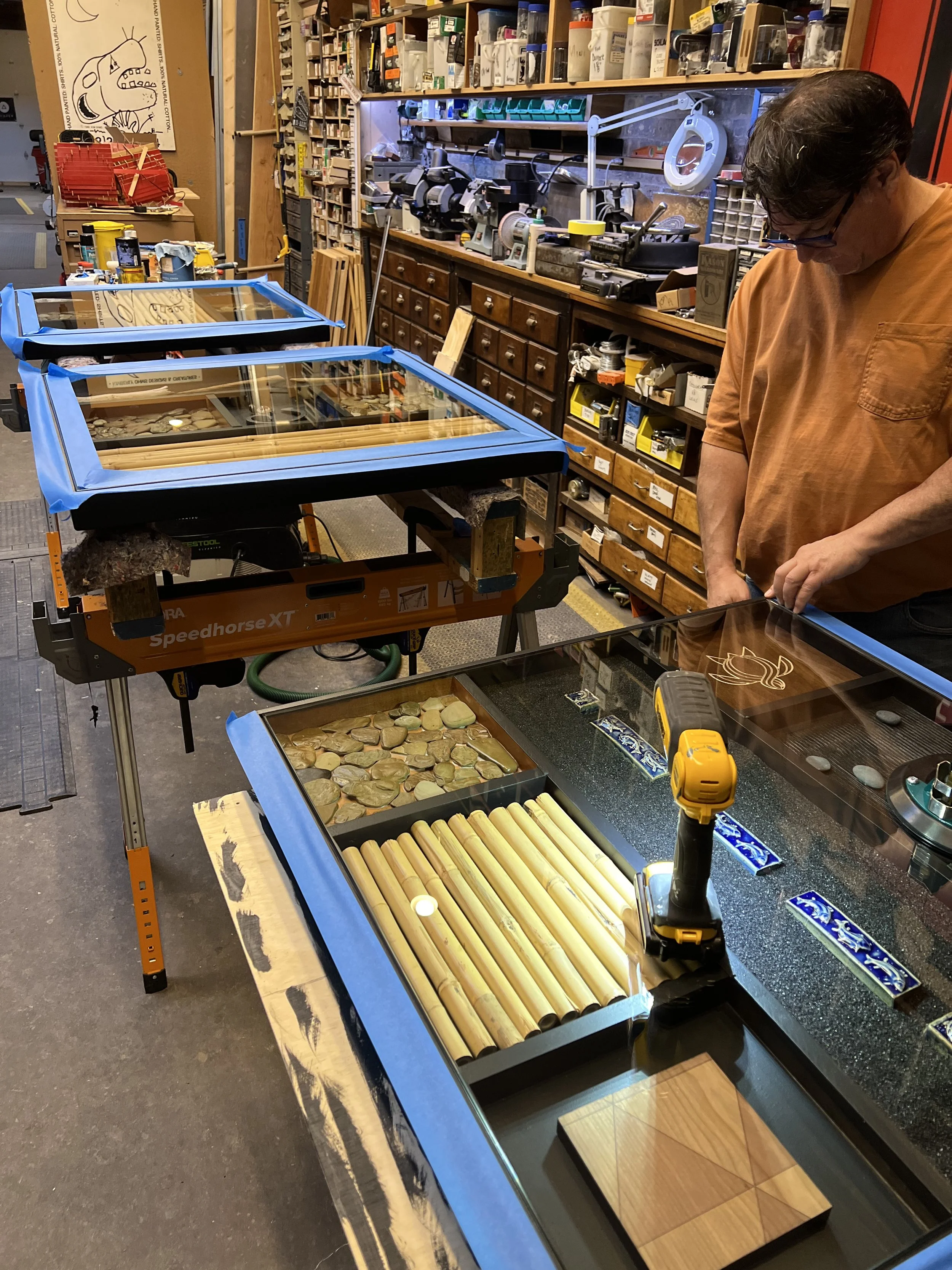 8NorthBrook Table in Production at our Shop with Joe.jpeg