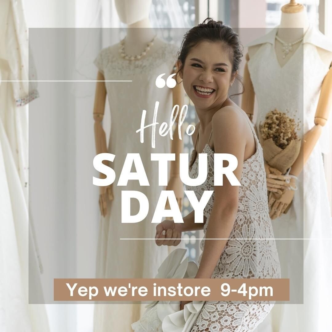 Come on in this Saturday..... we are closed Friday to celebrate Matariki Day but back instore Saturday 9-4..... 
jump to our website www.bridalgallery.co.nz  to book