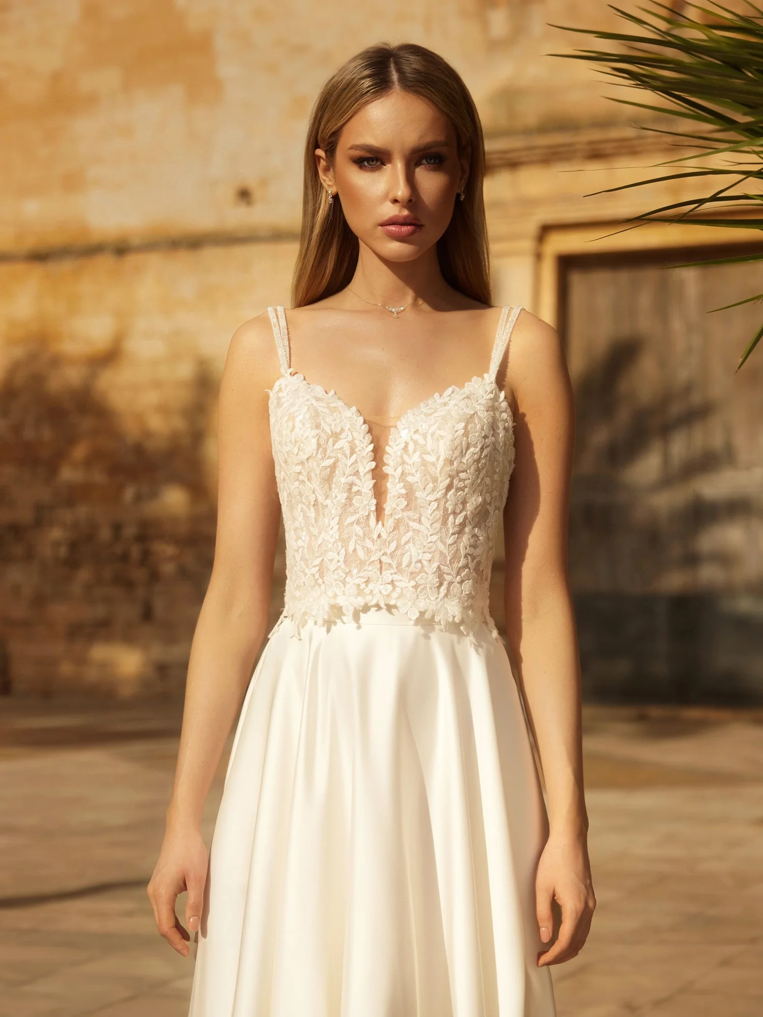 beaded corset top wedding dress Michelle Pearl Wedding Dress main image 1