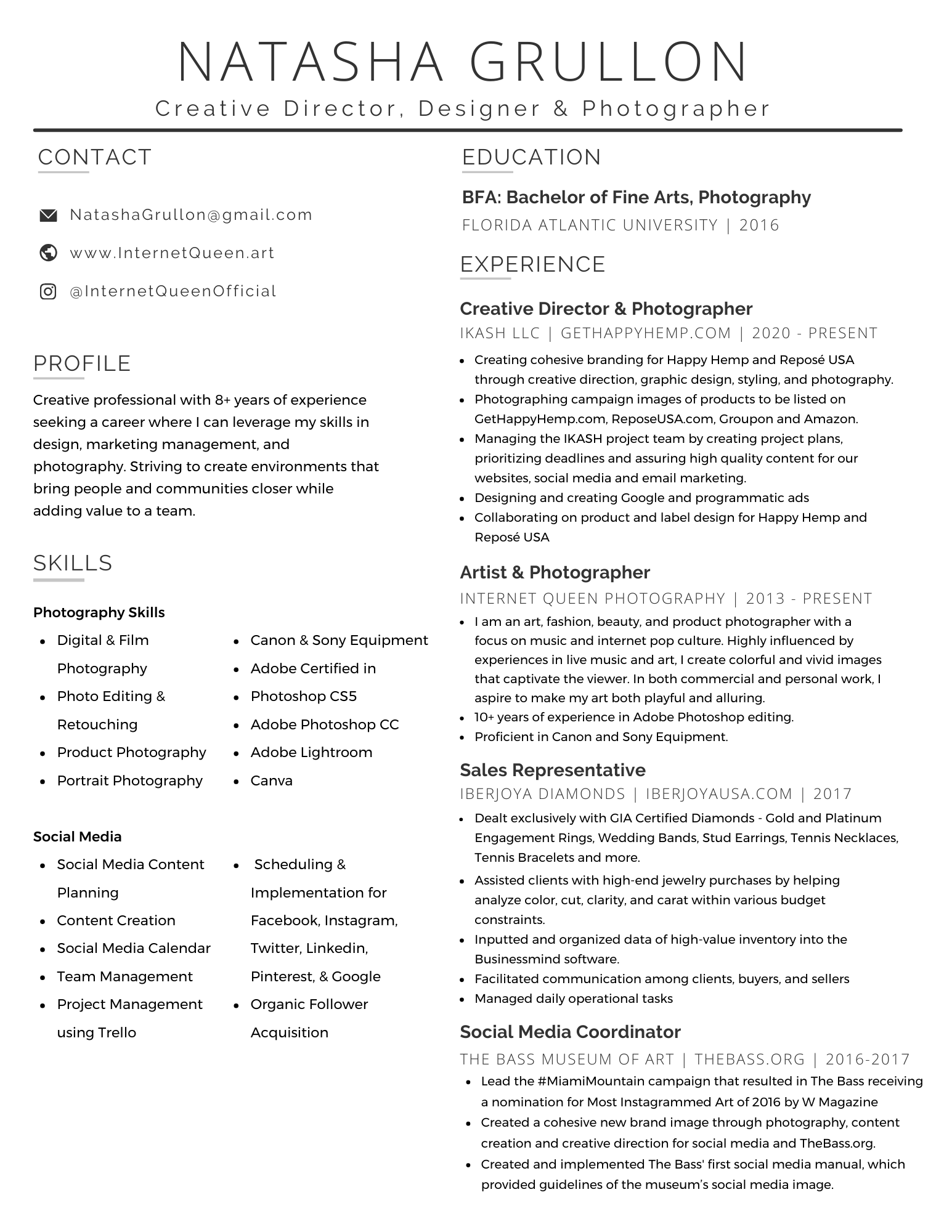 Natasha Grullon Resume 2023