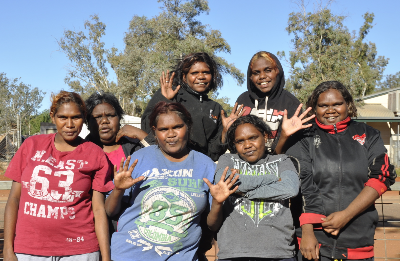 Milred Robinson, Serena Ken Anita Pan, Sharon Adamson, Sharon Ken, Narelda Ken, Unrupa Rhonda Dick, Tjala Arts 2012