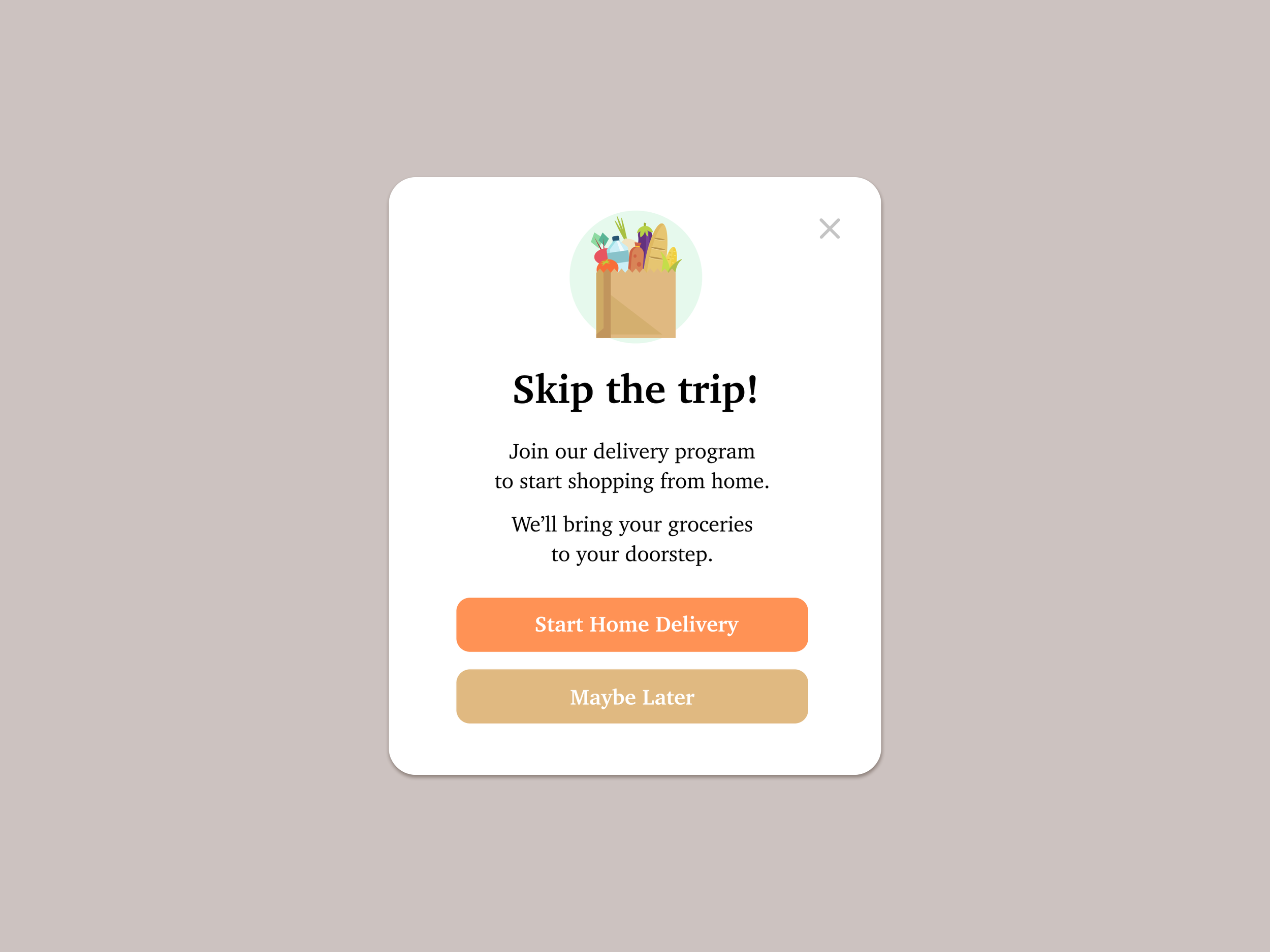 4 - Grocery Delivery Pop-Up