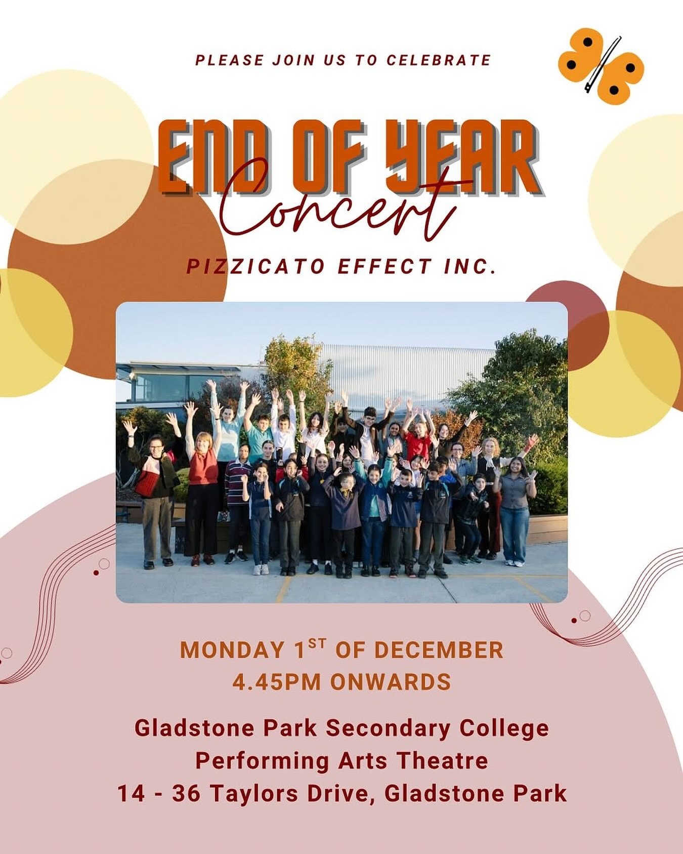 Repost from @pizzicatoeffect
&bull;
You are invited to Pizzi&rsquo;s free End of Year Concert on the 1st of December, 2025! 🎵🎻

We can&rsquo;t wait to see you there 🤍

#pizzi #pizzicato #pizzicatoeffect #melbourne #melbournemusic #hume #music #str