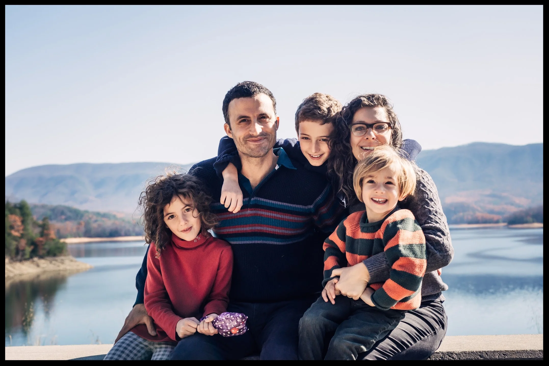 Jacklyn Brickman with husband, Andrew Bahrou, and 3 children.