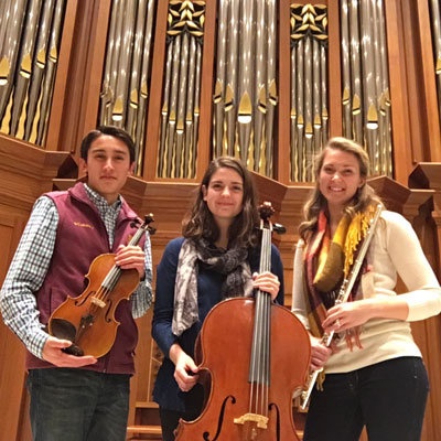 Riverside Trio - Grant Johnson, violin; Arianna Wegley, cello; Rachel Kilgore, flute