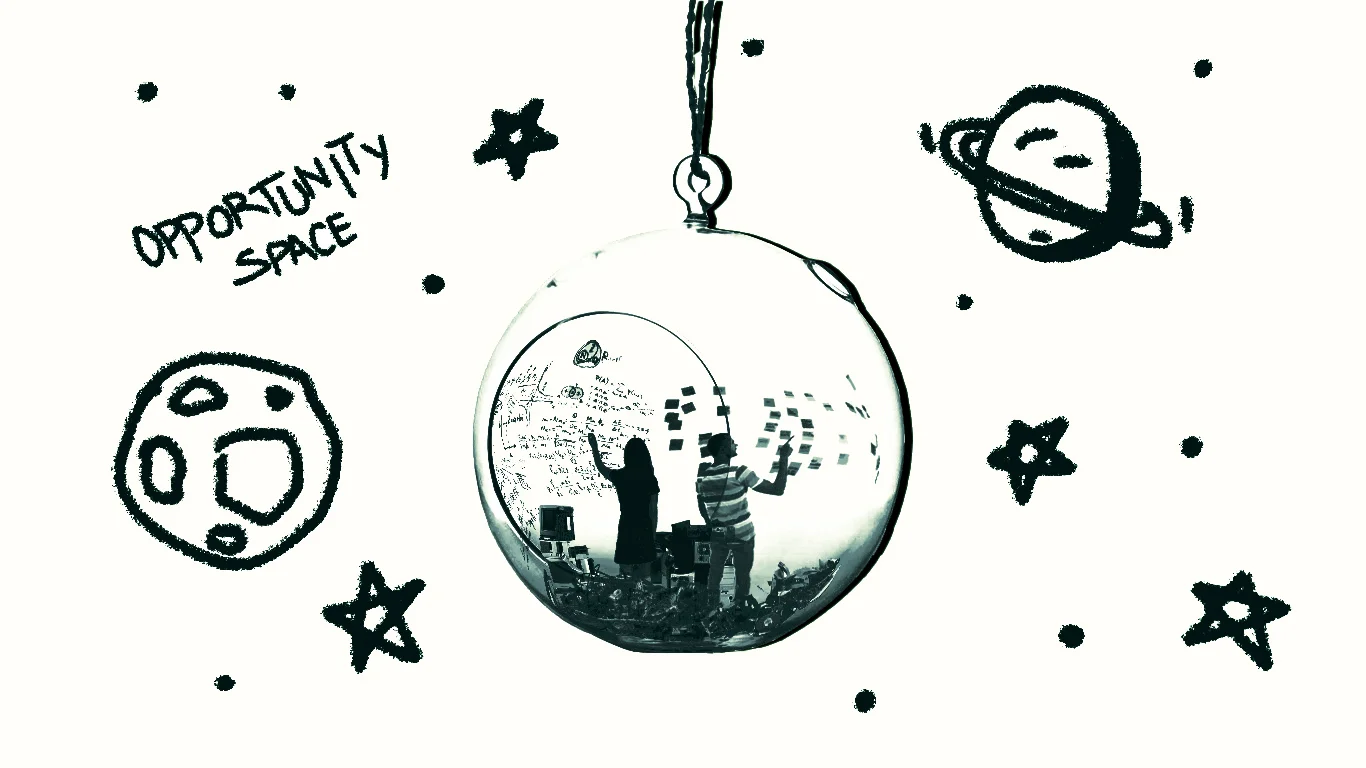 The opportunity space resides outside our bubble of assumptions when it comes to design.