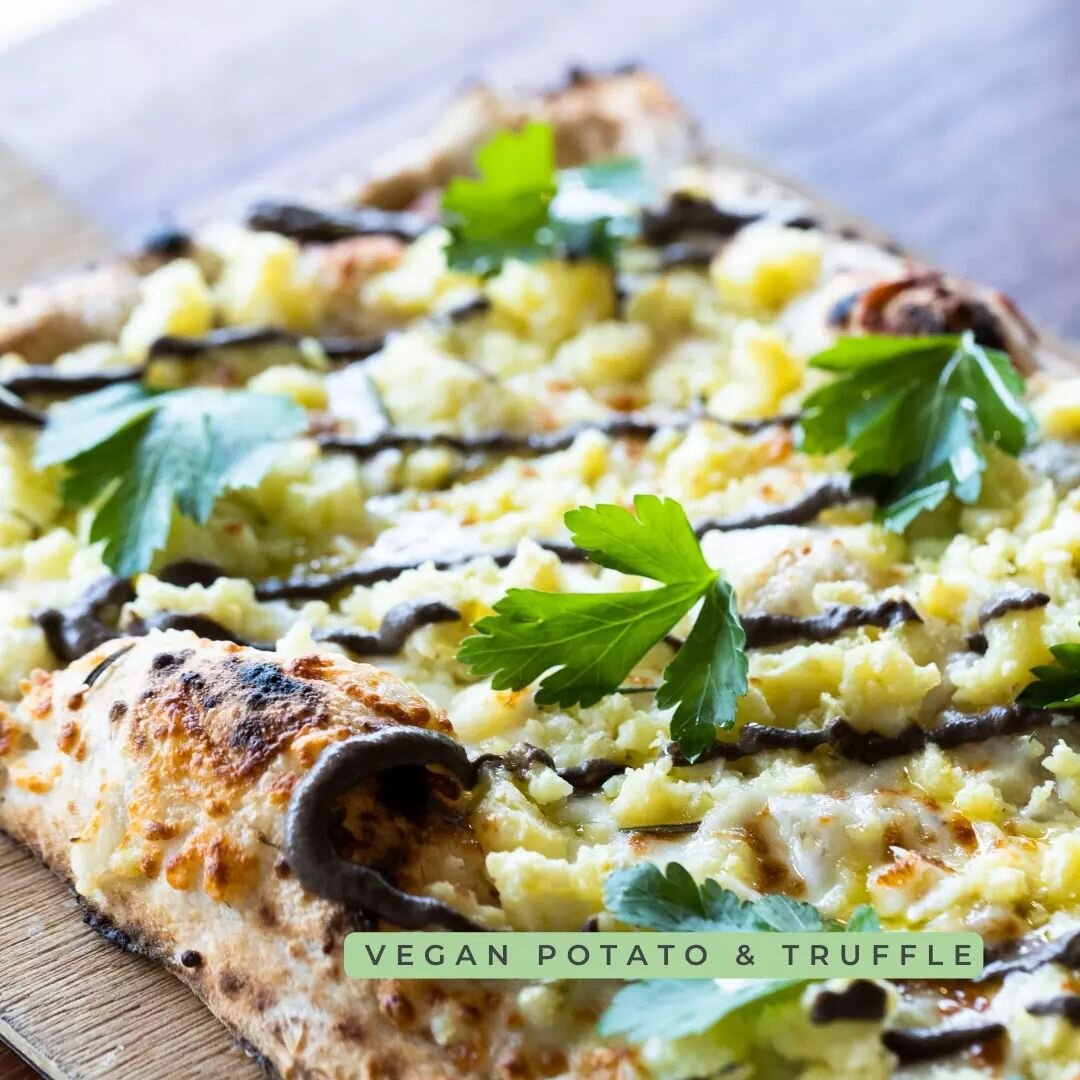 Did you know that we have an entire section of our menu dedicated to vegan pizzas? Swipe across to see some of the mouthwatering options you'll find, including our:
🍕&nbsp;Vegan potato and truffle pizza
🍕&nbsp;The vegan ortolana pizza
🍕&nbsp;A veg