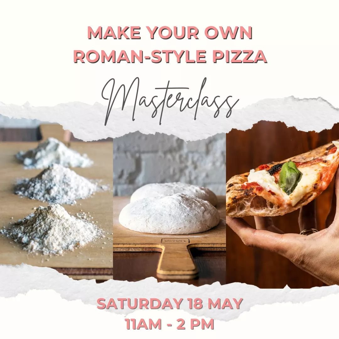 Join Paolo Bondi, founder of 3 GRAINS, for a hands-on masterclass and learn to make your own Roman-style pizza!

During this Masterclass, you will learn:
✅  The history of pizza &amp; the types of pizzas
✅&nbsp;The types of flours, which to choose an