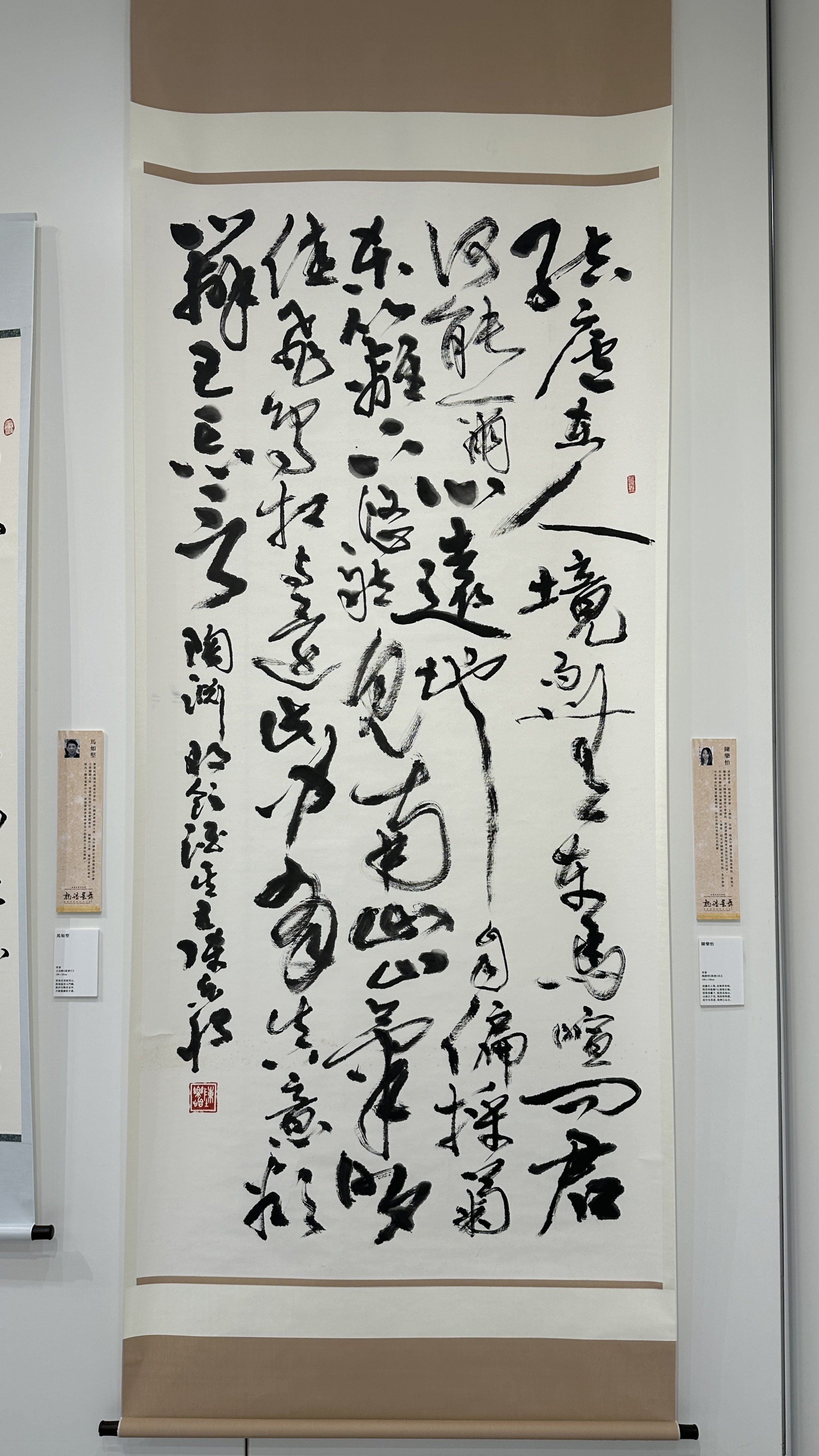 陶淵明詩 《飲酒》其五  八尺草書豎幅  250 cm  x 128 cm