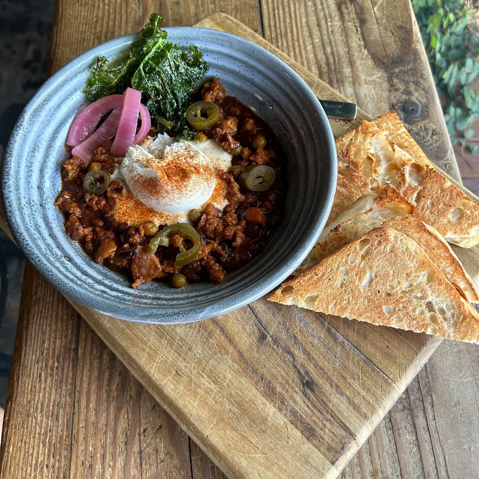 Weekly picks, chosen by you legends!

🔥 Smokey chorizo beans, oozy egg and a side of toasted focaccia 
🔥 Chilli scrambled eggs, saut&eacute;ed mushrooms and whipped feta 
🔥 Eggs benny mushroom with greens, truffle  and crispy enoki