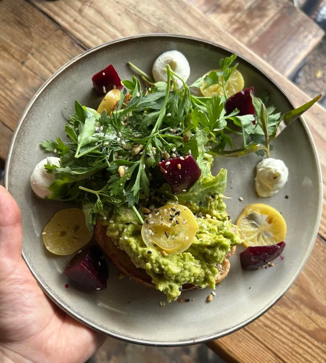 Avo done right 🥑
Preserved lemon, whipped feta, native dukkah on sourdough.