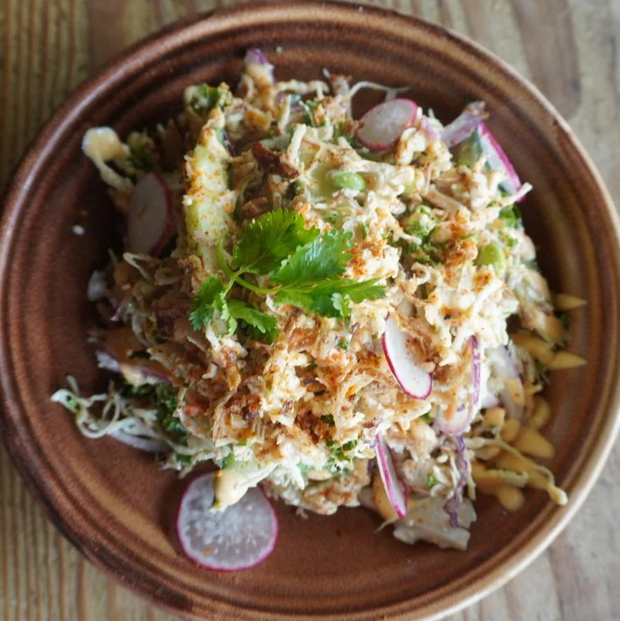 Poached chicken. Crunchy slaw. Brown rice. Fresh, simple, done right. 🖤