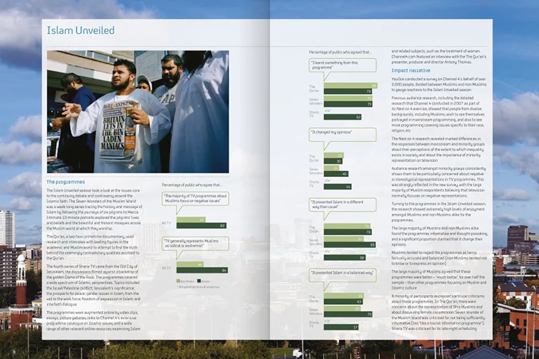 Channel 4 Public Value Report spread, Islam unveiled